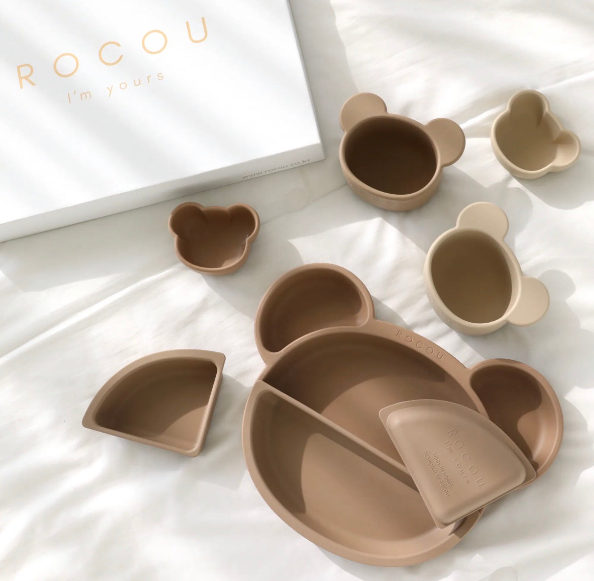 ROCOU Baby Food Plate Divider Bear Edition 副食品分隔盤—熊熊專用款🐻