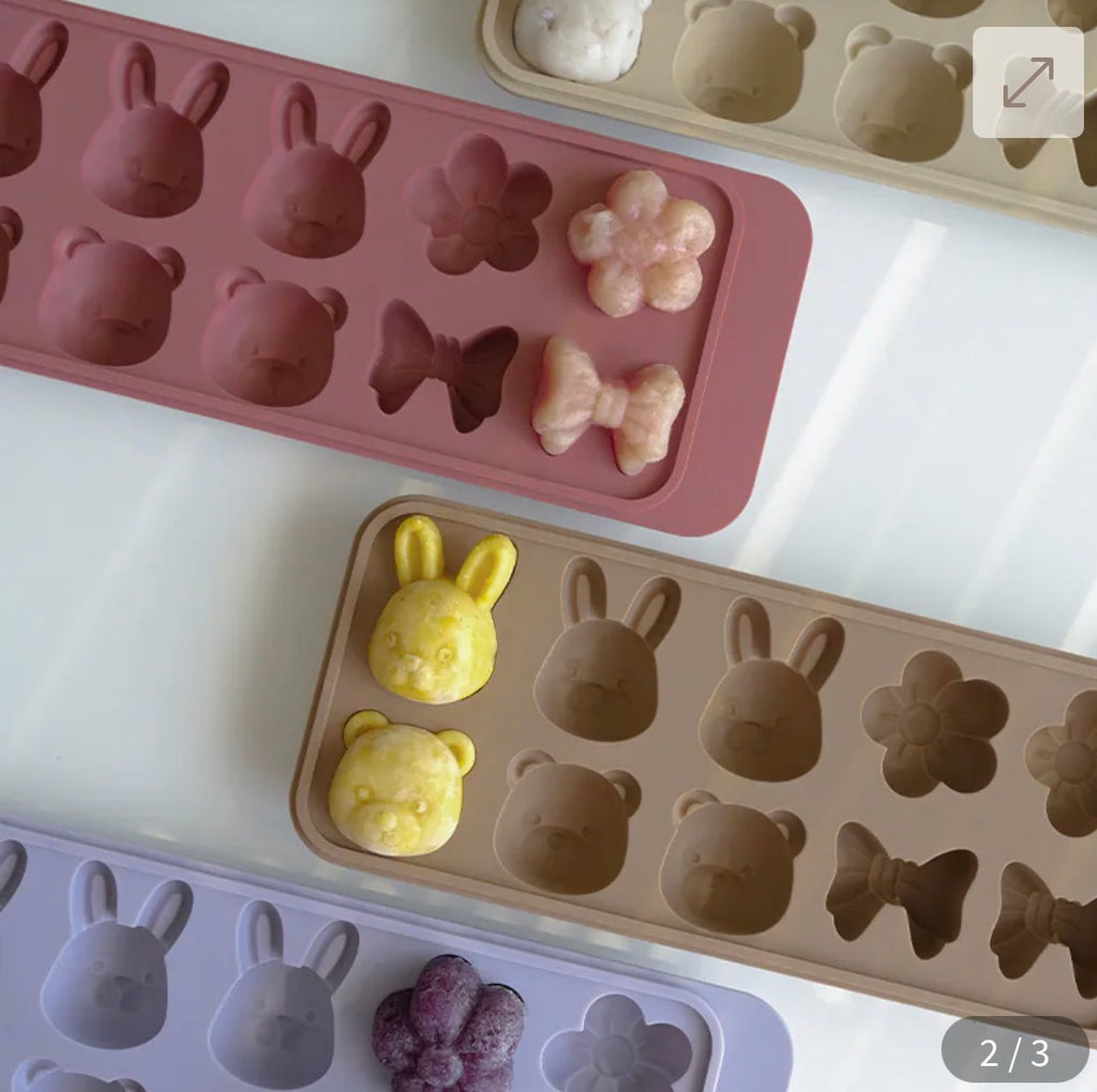 ROCOU Silicone Baby Food Animal Ice Tray