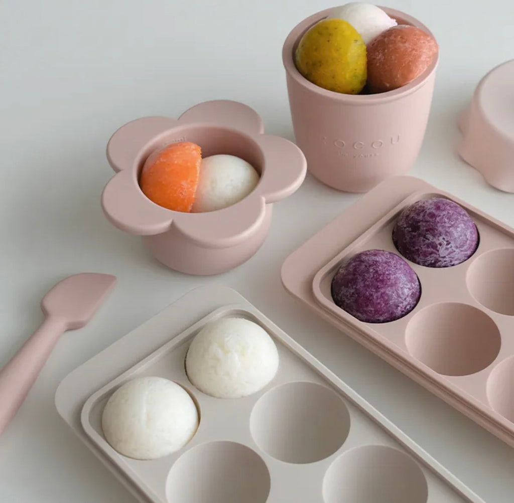 ROCOU Silicone Baby Food Round Ice Tray 副食品圓形分裝盒
