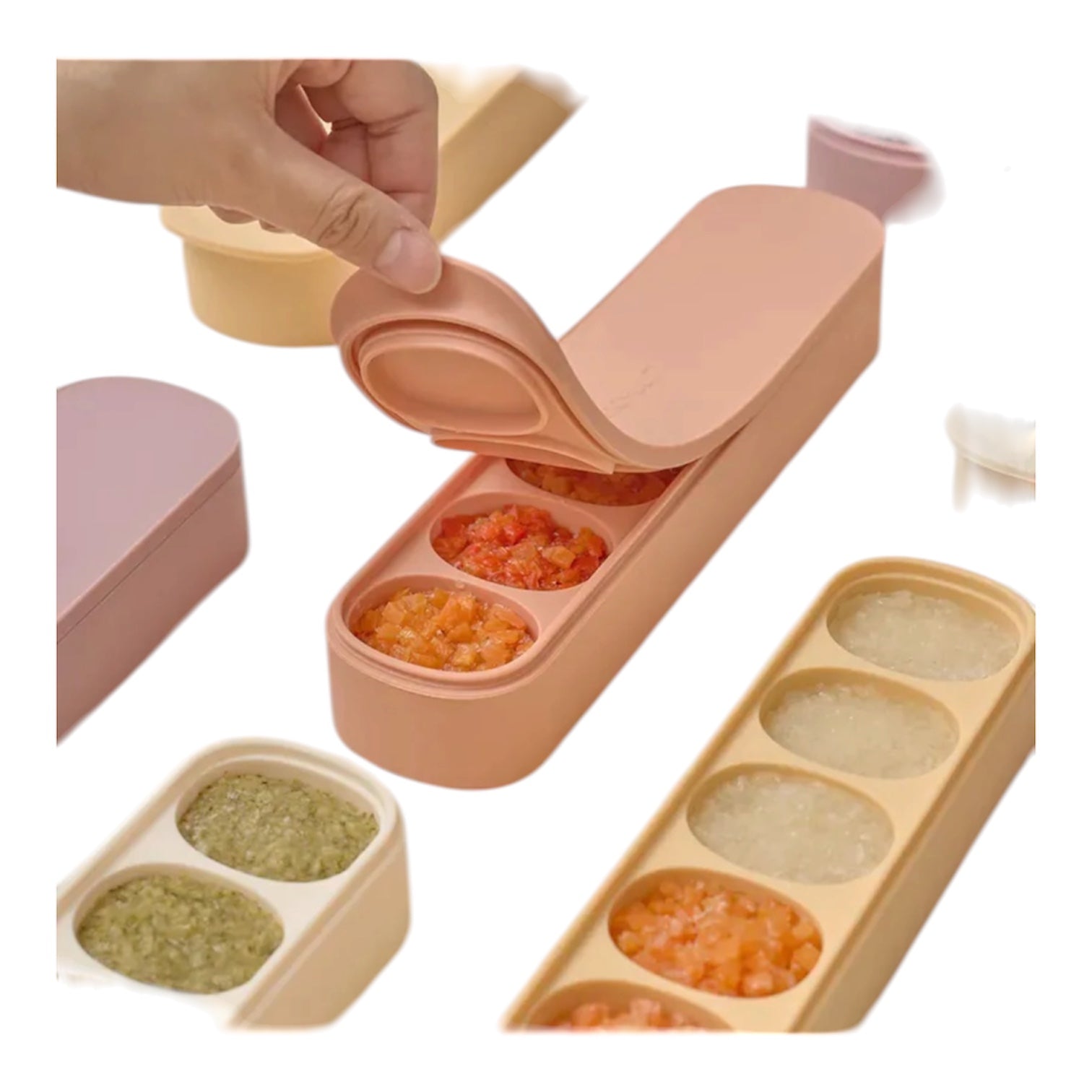 Moyuum Double-Sealed Silicone Multi Cube 白金矽膠嬰兒食品儲存器