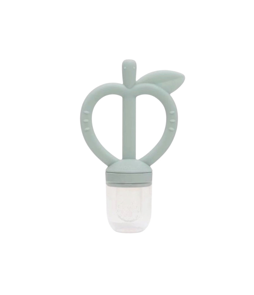 MOYUUM - Platinum Silicone Apple Baby Teether & Fruit Net Set 白金矽膠蘋果型手環式嬰兒牙膠及生果嘴嚼訓練器